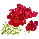 Künstliche Orchideen aus Seide, 17,8 cm hoch, 40 Blütenköpfe, Schmetterlings-Orchideen für Tafelaufsätze, Vasenfüller, Heimdekoration, Brautschmuck, Hochzeit, Party, Geburtstag, Kuchendekoration, 10