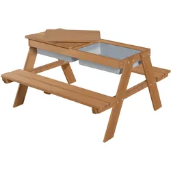 roba Kinder-Outdoor-Sitzgruppe »Picknick for 4« - 89x85,5x50cm - braun - Holz / Kunststoff