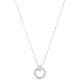 Amor Kette mit Anhänger Kreis Silber