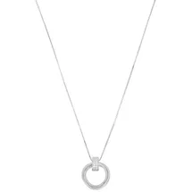 Amor Kette mit Anhänger Kreis Silber