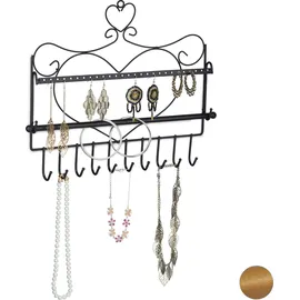 Relaxdays Schmuckhalter Wand Gold