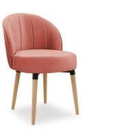 JVmoebel Stuhl, Sessel Stühl Design Polsterstuhl Royal Stühle Esszimmerstuhl Bürostuhl Modern rosa