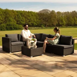 MONSTER SHOP Rattan Modular Set 7-tlg. Schwarz