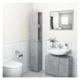 vidaXL Badezimmerschrank 25 x 26,5 x 170 cm Betongrau