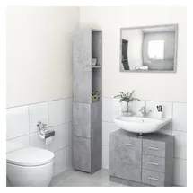 vidaXL Badezimmerschrank 25 x 26,5 x 170 cm Betongrau