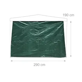 Relaxdays Pavillon-Seitenteile 2er Set grün