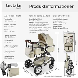 Tectake Mats Beige/Grau