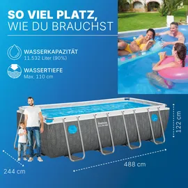 BESTWAY Steel Pro MAX Frame Pool 488 x 244 x 122 cm