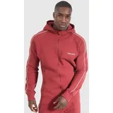 Smilodox Herren Zip Hoodie Henri Rot, S