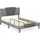 Costway Polsterbett 140 x 200 cm Grau