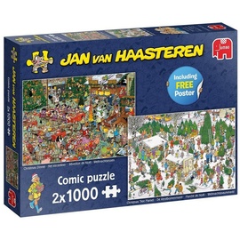 JUMBO Spiele Jumbo Puzzle Jan van Haasteren Christmas Dinner (2X1000 pcs)