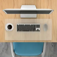 Transparente Schreibtischunterlage 40 x 80 x 0,15 cm, wasserdichte und rutschfeste Schreibtischunterlage, mattierter Desktop-Schutz,schreibtischunterlage kinder, geeignet für Zuhause und Büro