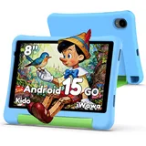 ALLDOCUBE KIDO Kinder Tablet 8 Zoll Android 15 Go, 32GB ROM + 512GB TF-Karte, Kindersicherung, iWawa, 5G WLAN, Unisoc T310, 5000mAh, 2 Lautsprecher, 3,5mm Buchse, Kinder Tablet mit Schutzhülle – Blau
