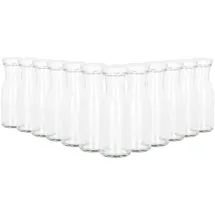 Mambocat 12er Set Weithalsflasche Karaffe 150 ml + To 43 Deckel weiß****Vorpackplatz: REIHE 42.6///PLATZ 8