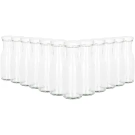 Mambocat 12er Set Weithalsflasche Karaffe 150 ml + To 43 Deckel weiß****Vorpackplatz: REIHE 42.6///PLATZ 8