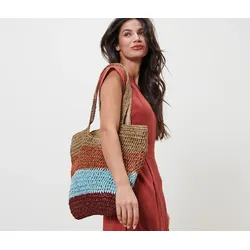 Tchibo - Bast-Shopper - hellblau