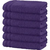 Erwin Müller Handtuch Handtuch "Heidelberg" 6er-Pack, Frottier, Walk-Frottier Uni lila 50 cm x 80 cm