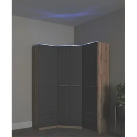 Priess Wäscheschrank Barcelona 48 x 193 x 54 cm Schwarz