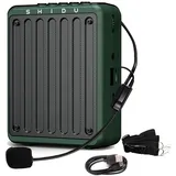 SHIDU Bluetooth-Sprachverstärker für Lehrer, tragbarer Sprachverstärker mit kabelgebundenem Headset-Mikrofon, Mini-persönliches wiederaufladbares PA-System für Klassenzimmer, Reiseleiter, Sprechen,