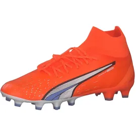 Puma Ultra Pro FG/AG Herren Ultra Orange-Puma White-Blue Glimmer 43