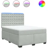 vidaXL Boxspringbett 140 x 200 cm Hellgrau