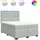 vidaXL Boxspringbett 140 x 200 cm Hellgrau