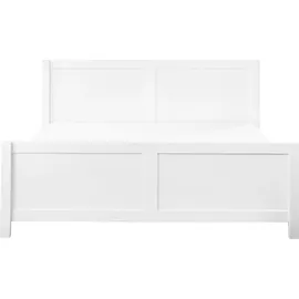 Beliani Bett mit Lattenrost Holz 180x200 cm Weiß