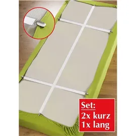 Wenko Betttuchspanner extra lang 3-teiliges Set, - Weiß