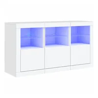 VidaXL Sideboard mit LED-Leuchten Weiß 123x37x67 cm