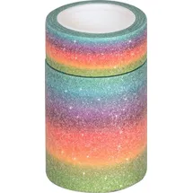 Heyda Deko Tapes Pastell Rainbow Glitter 2 m 2 Stück