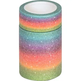 Heyda Deko Tapes Pastell Rainbow Glitter 2 m 2 Stück