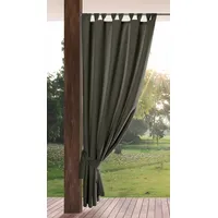 Eurofirany Garden Outdoorvorhäng mit Schlaufenschal- 1 STK. Abnehmbaren Schlaufen, Sonnenschutz Sichtschutz Winddicht Wasserdicht Vorhäng für Pavillon Terrasse Pergola, 155x220 cm, Grafit