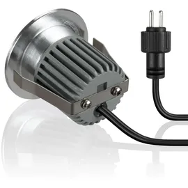 ledscom.de LED Bodeneinbauleuchte rund Aluminium 50mm Ø 4,7 cm warmweiß
