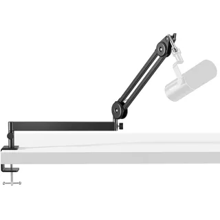TONOR Mikrofonarm, Niedrigprofil-Mikrofonarm, voll einstellbarer Mikrofonständer mit Tischklemme Schraubadapter Kabelmanagement, für Streaming Gaming Podcast Studio Aufnahme Home Office T40LP Schwarz