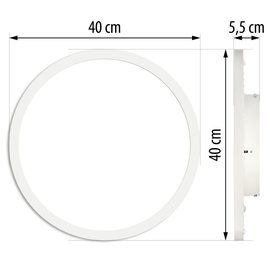 NORTHPOINT LED Panel Deckenleuchte rund 40cm Ø mit RGB Backlight Hintergrundbeleuchtung 24W Mood RGB