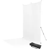 Westcott X-Drop Pro Wrinkle-Resistant Backdrop Kit, mit HG weiss 2.4 x 2.5m)