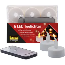 Idena LED-Teelichter weiß
