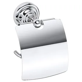Brillantbad BETRO CHROM Papierrollenhalter mit Deckel Messing Chrom 140x150x100 mm für Bad & WC >> zum Bohren
