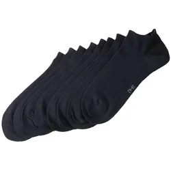 TOM TAILOR Unisex Sneakersocken im 8er-Pack, blau, Uni, Gr. 39-42