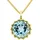 Orolino Halskette mit Anhänger Gold 585 mit Topas blau (beh.) grau/Silber