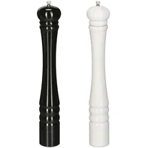 Relaxdays Pfeffermühle 40 cm Schwarz/Weiß unbefüllt