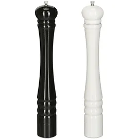 Relaxdays Pfeffermühle 40 cm Schwarz/Weiß unbefüllt