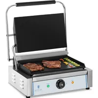 Royal Catering Kontaktgrill glatt 2.200 W - Silber
