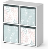 Vicco Raumteiler Tetra Weiß 72 x 72.6 cm mit 4 Faltboxen opt.1