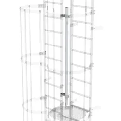 Sicherungsstrebe versetzt Steigleiter Aluminium blank