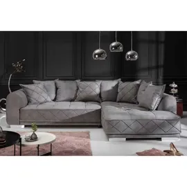 Riess-Ambiente Bigsofa, Grau, Silber, Textil, L-Form, 320x90x110 cm, Wohnzimmer, Sofas & Couches, Sofas, Bigsofas
