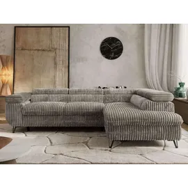 MKS Meble Eckcouch Cord 2-Sitzer Grau