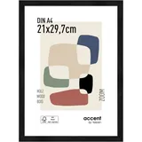 accent by nielsen Bilderrahmen Zoom 21x29,7 cm (A4), Schwarz, - Schwarz