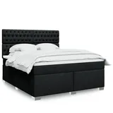 vidaXL Boxspringbett 180 x 200 cm Schwarz
