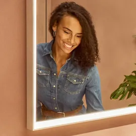 Hansgrohe Xarita E Spiegel mit LED-Beleuchtung und IR Sensor, weiß matt